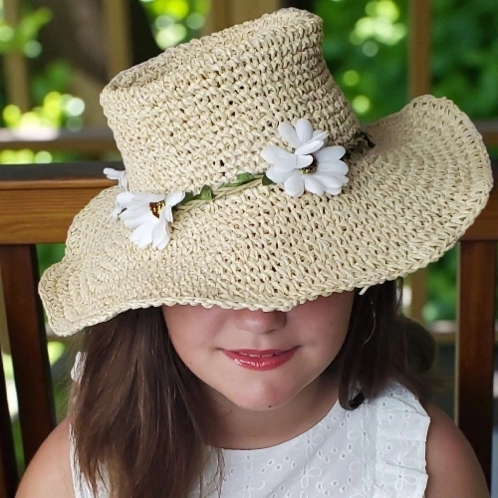 Girls Sun Straw Sun Hat